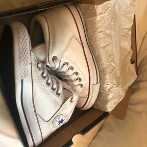 converse, white leather